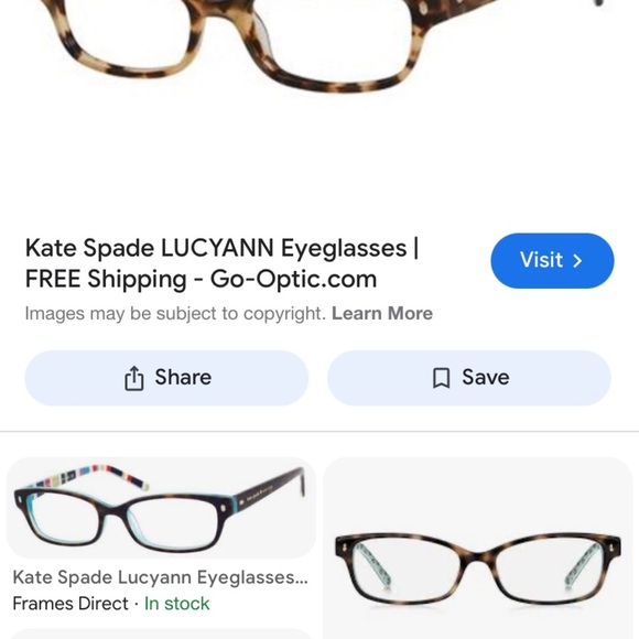 Kate Spade Tortoise Shell Eyeglasses lucy Ann don’t know prescription - Picture 1 of 4